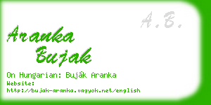 aranka bujak business card